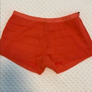Coral Ruffle Shorts